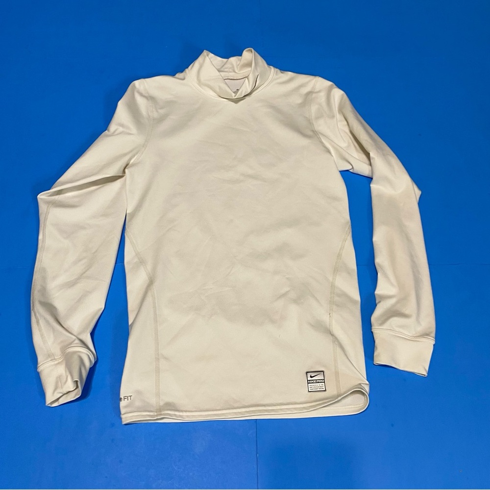 Nike White Turtleneck Sweater Knit Classic
